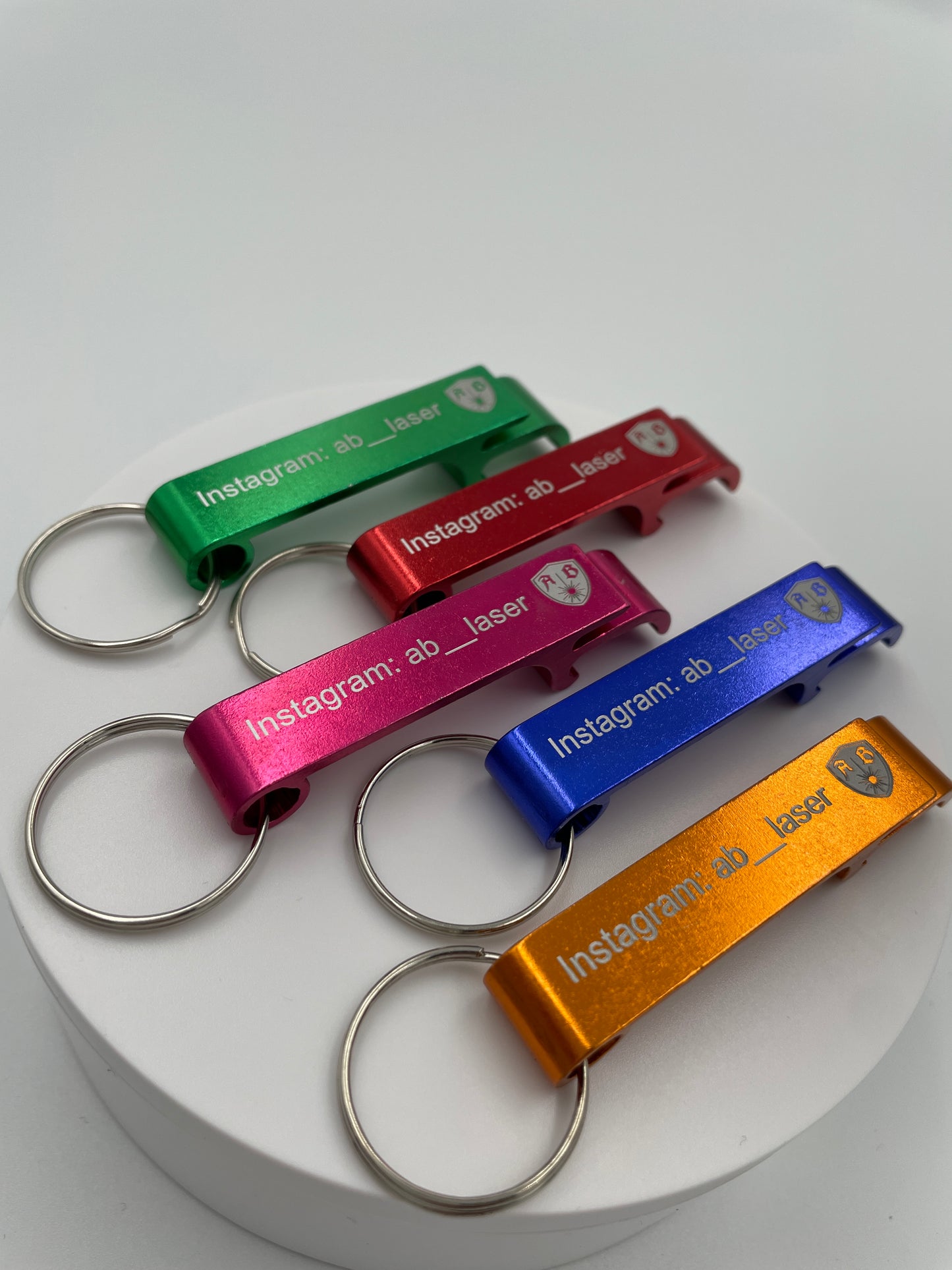 Flaschenöffner Aluminium 5er-Set – mit Gravur Logo/Name