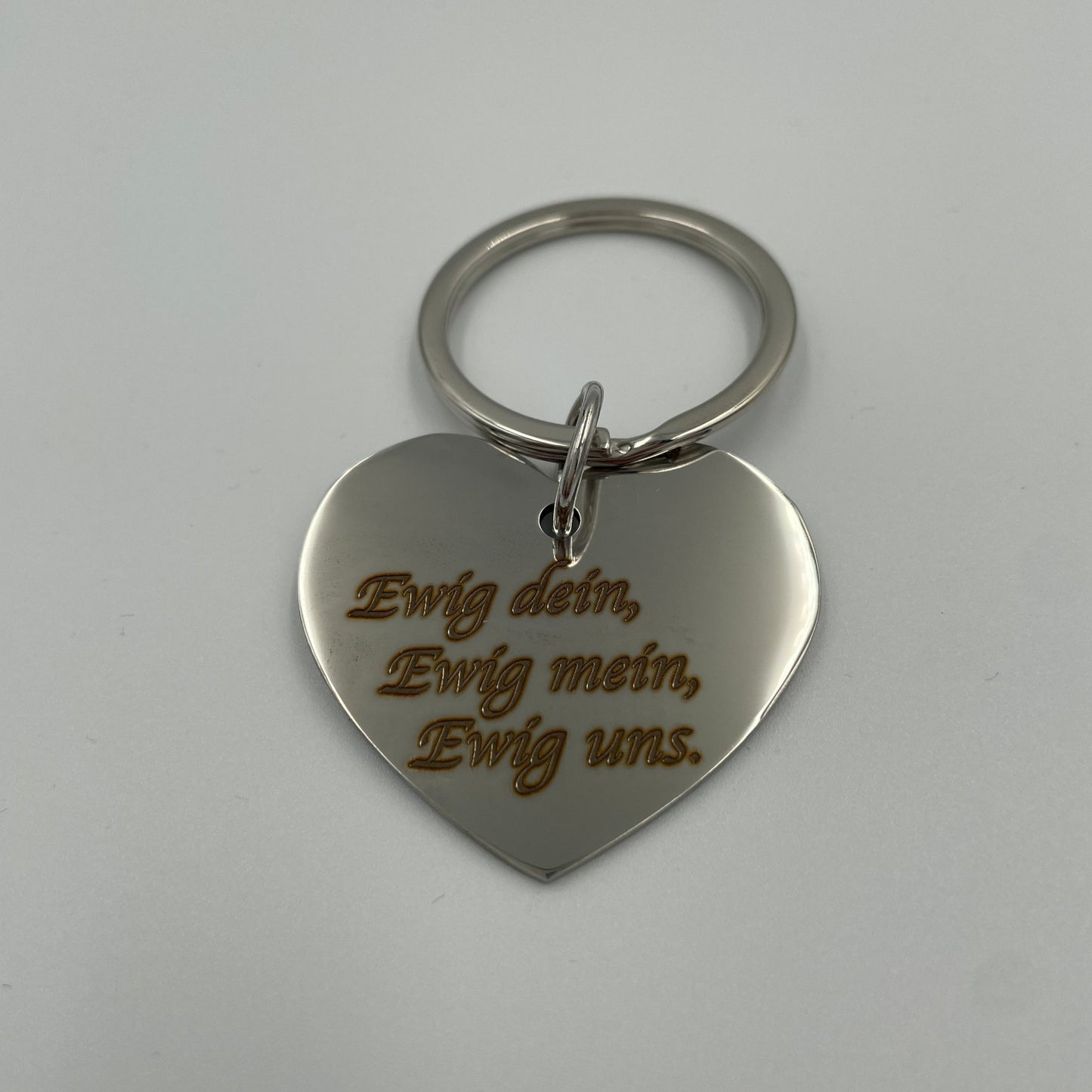 Schlüsselanhänger Anhänger: Herz mit Gravur aus Edelstahl