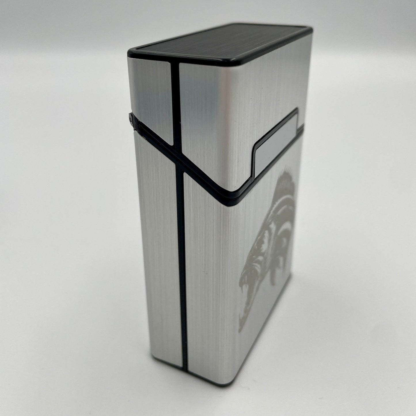 Zigarettenbox Aluminium / Kunststoff -Fisch- personalisiert mit Magnetverschluss
