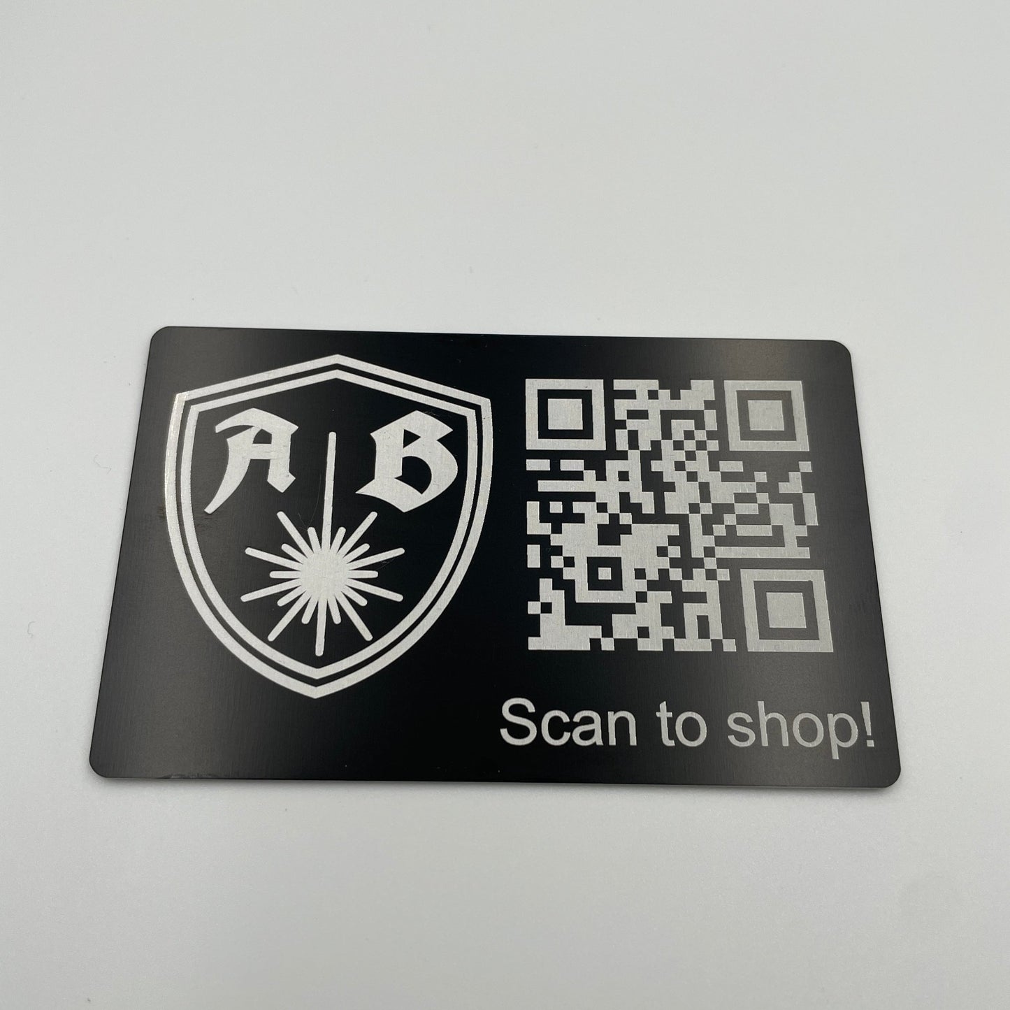 Individuelle Visitenkarte Aluminium Schwarz 10 Stk.