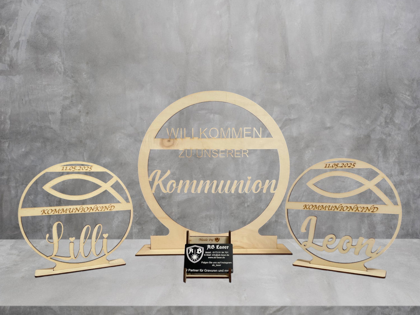 Tischaufsteller Holz personalisiert – Hochzeit & Geburtstag