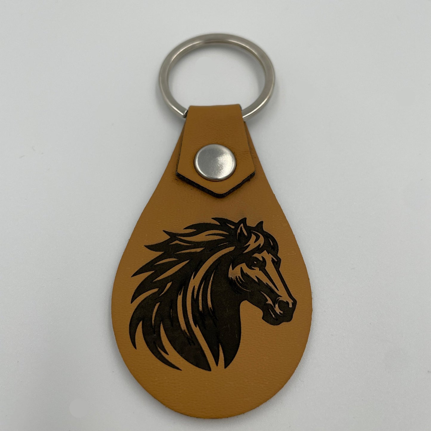 Schlüsselanhänger mit Motiv: Mustang aus hochwertigem Kunstleder
