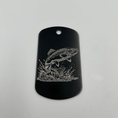 Hochwertiger Aluminium-Schlüsselanhänger Dog Tag mit Gravur - verschiedene Motive