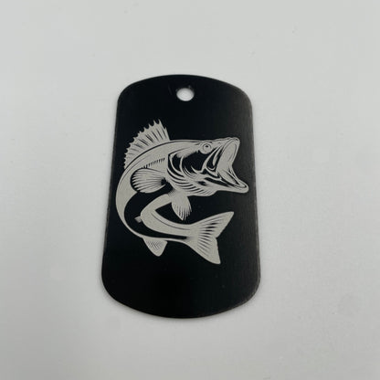 Hochwertiger Aluminium-Schlüsselanhänger Dog Tag mit Gravur - verschiedene Motive