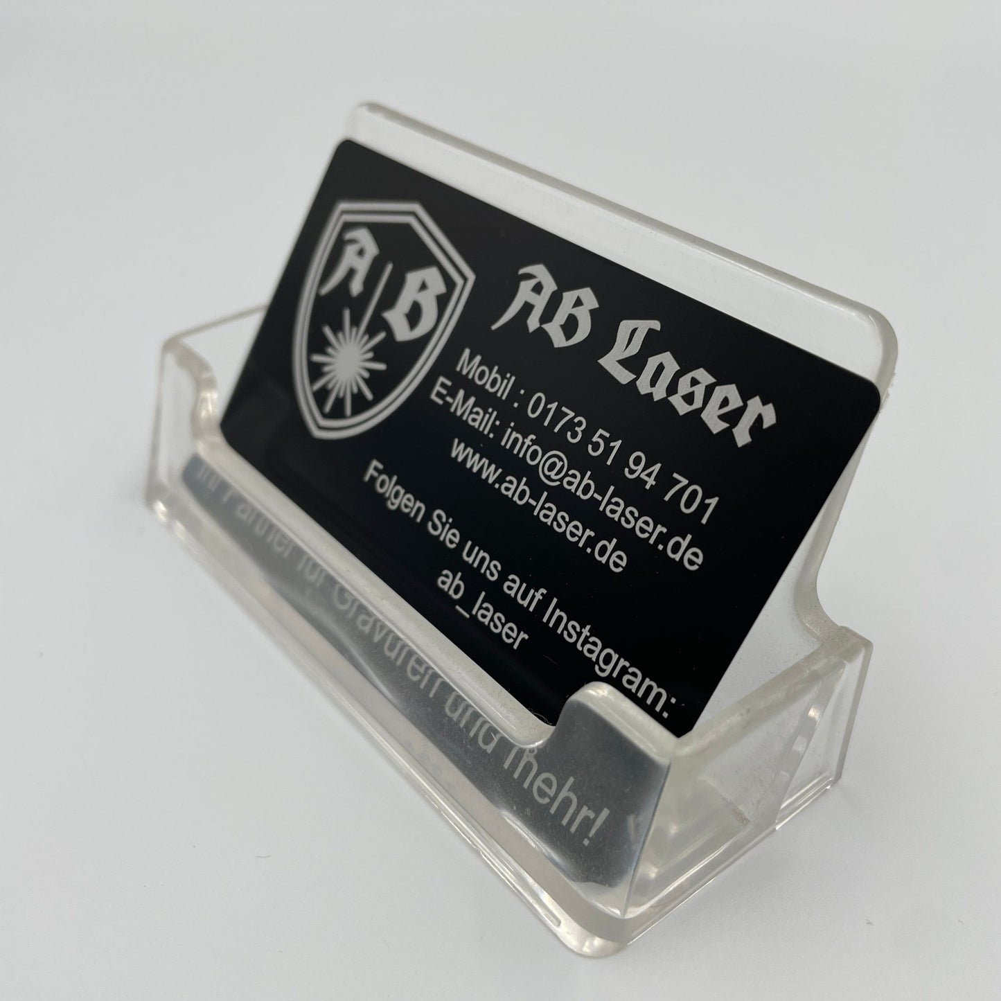 Individuelle Visitenkarte Aluminium Schwarz 10 Stk.
