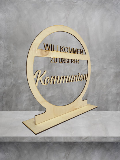 Holz Tischaufsteller Groß für verschiedene Anlässe – Deko & personalisierte Aufsteller 30 x 32 x 0,4 cm (LxBxH)